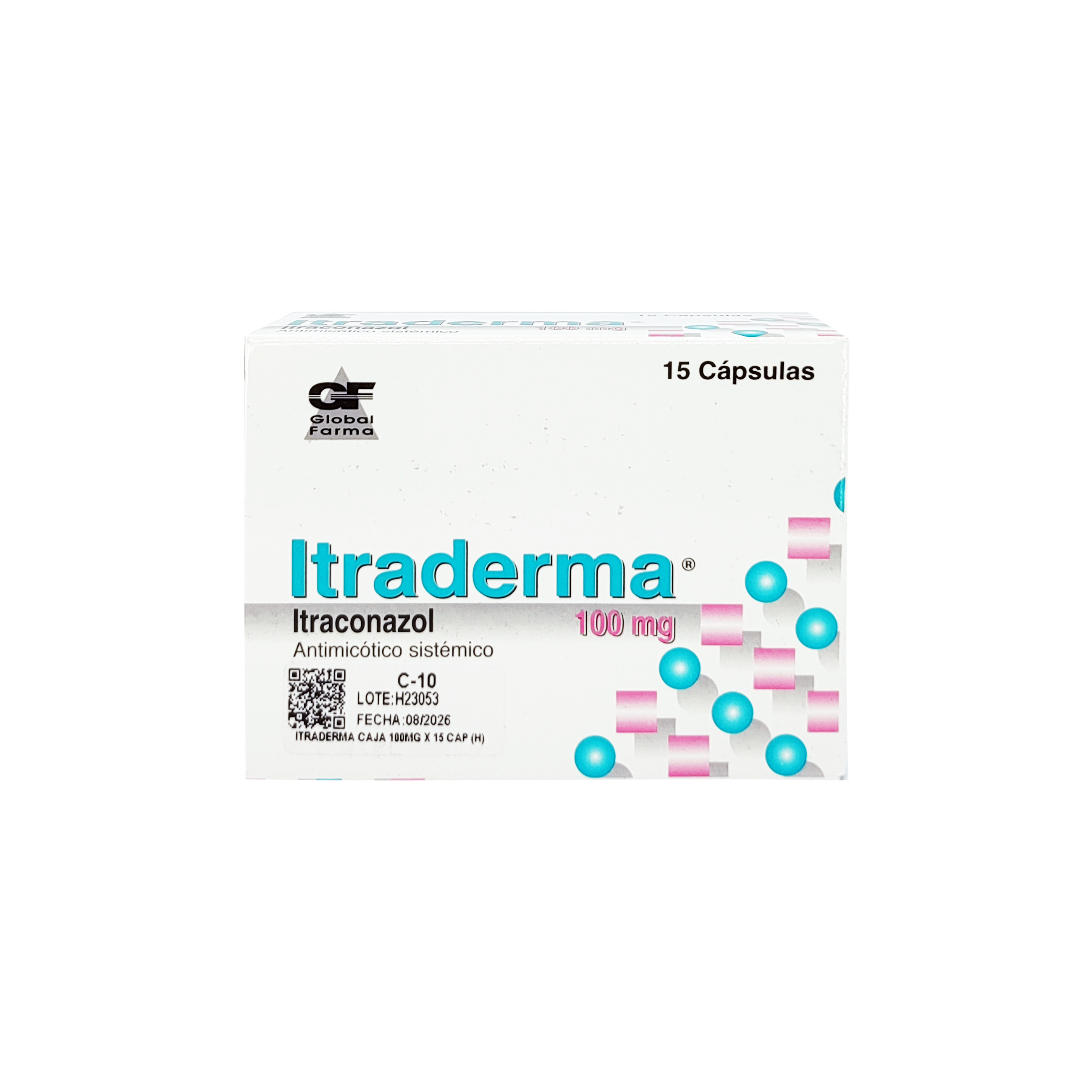 46_Itraderma 100mg, 15 capsulas