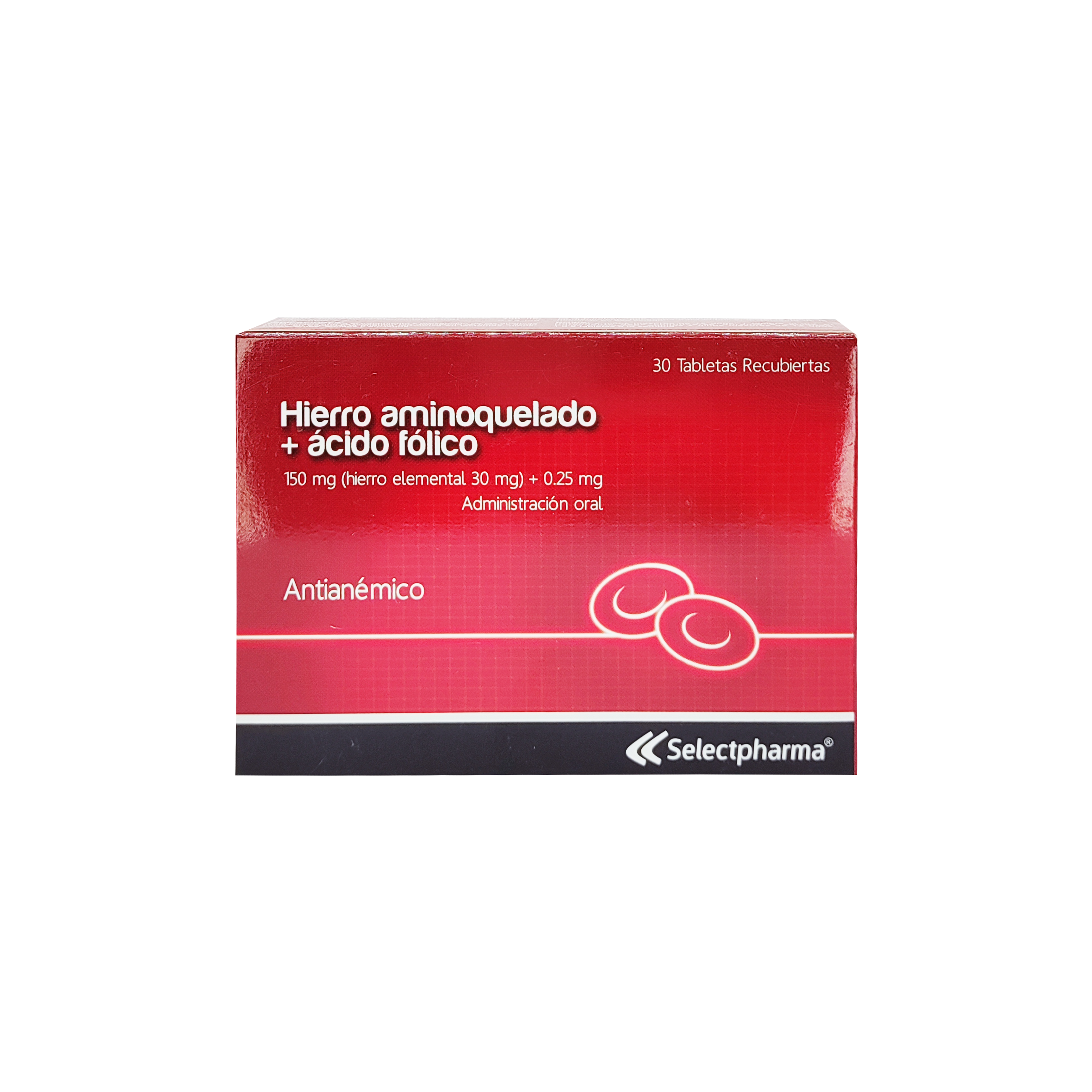 520_Hierro Aminoquelado Selectpharma, 30 tabletas